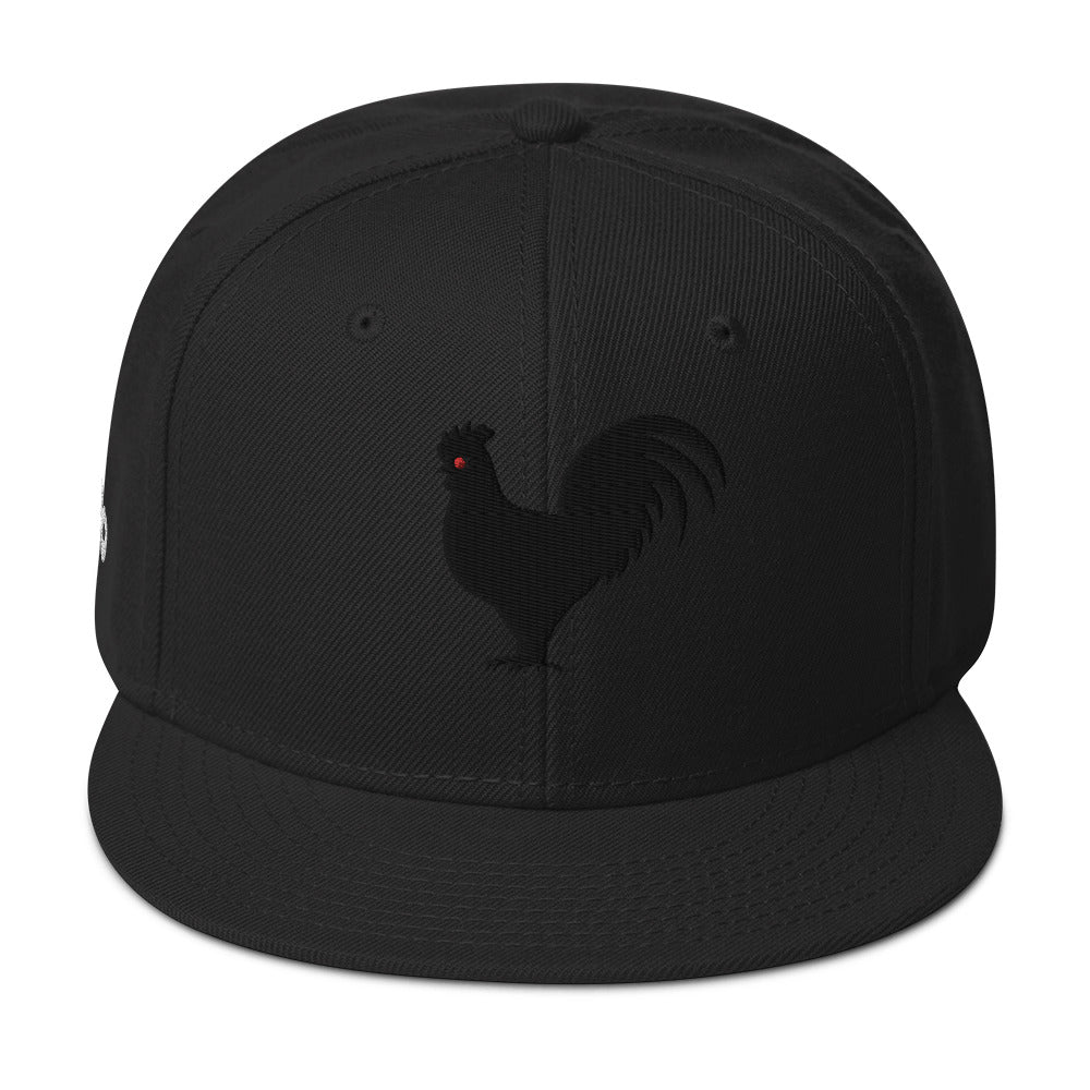 Yo Black Rooster Snapback Hat